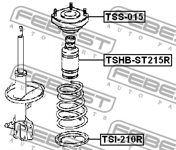 Отбойник амортизатора подвески TSHB-ST215R FEBEST