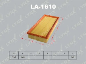 Фильтр воздушный LA-1610 LYNXAUTO