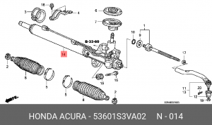 Рейка рулевая 53601S3VA02 HONDA