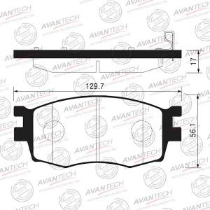 Колодки тормозные дисковые AV149 AVANTECH