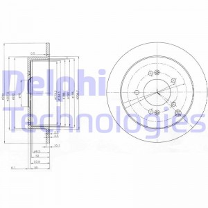 Тормозной диск BG3680 DELPHI