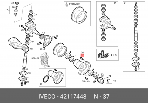 Болт крепления колеса 42117448 IVECO