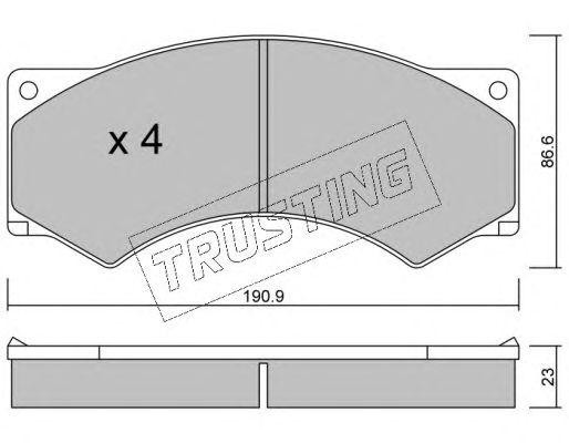 Комплект тормозных колодок, диско 5950 TRUSTING