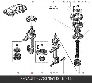 Амортизатор подвески 7700786143 RENAULT