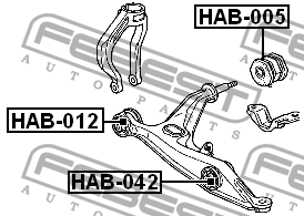 Сайлентблок рычага подвески HAB-012 FEBEST