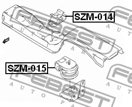 Подушка двигателя SZM-015 FEBEST