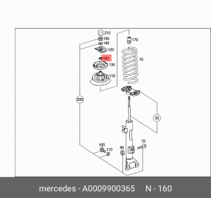 Гайка A 000 990 03 65 MERCEDES BENZ