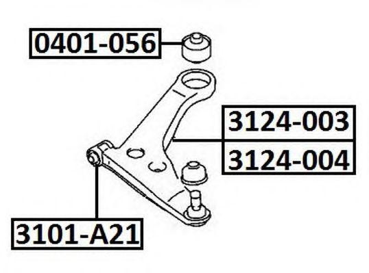 Рычаг подвески 3124-003 ASVA