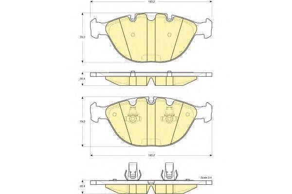 Комплект тормозных колодок, диско 6115292 GIRLING