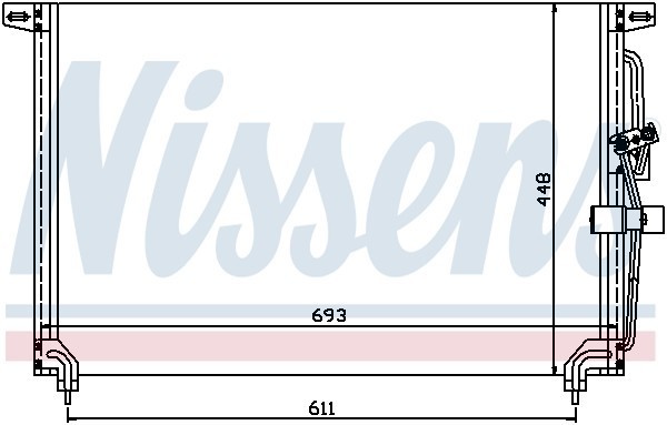 Конденсатор, кондиционер 94232 NISSENS