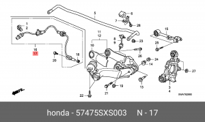 Датчик ABS 57475SXS003 HONDA