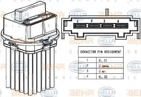 Блок управления, отопление / вентиляция 5HL 351 321-491 HELLA