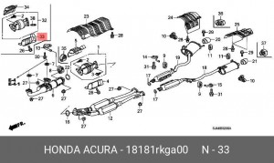 Деталь 18181RKGA00 HONDA