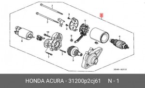 Стартер 31200P2CJ61 HONDA