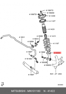 Амортизатор подвески MN101180 MITSUBISHI