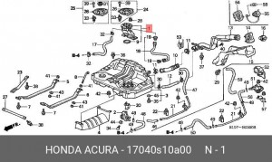 Топливный насос 17040-S10-A00 HONDA