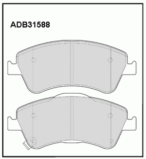 Колодки тормозные дисковые ADB31588 ALLIED NIPPON