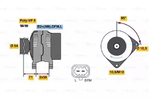 Генератор 0 124 425 060 BOSCH
