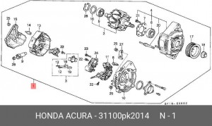 Генератор 31100PK2014 HONDA