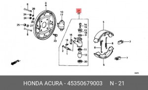 Колесный тормозной цилиндр 45350679003 HONDA