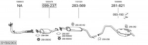 Средний глушитель выхлопных газов 235261 BOSAL