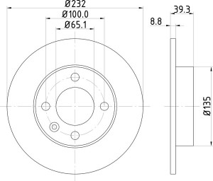 Тормозной диск MDC1470 MINTEX