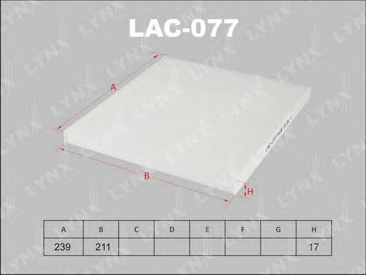 Фильтр салона LAC-077 LYNXAUTO