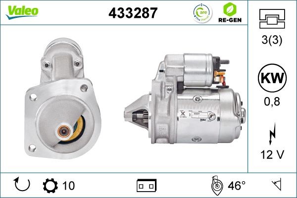 Стартер 433287 VALEO PHC