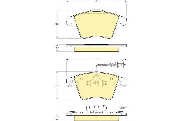 Комплект тормозных колодок, диско 6115552 GIRLING