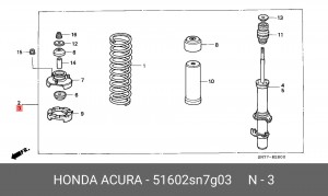 Амортизатор 51602SN7G03 HONDA