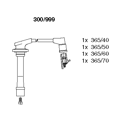 Ккомплект проводов зажигания 300999 BREMI