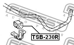 Втулка стабилизатора TSB-230R FEBEST