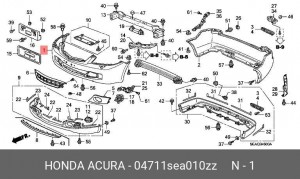 Бампер передний 04711SEA010ZZ HONDA