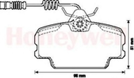 Комплект тормозных колодок, диско 571868B BENDIX JURID