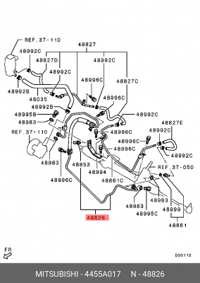 Шланг ГУР 4455A017 MITSUBISHI