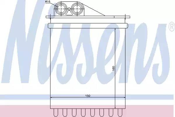 Теплообменник, отопление салона 72040 NISSENS