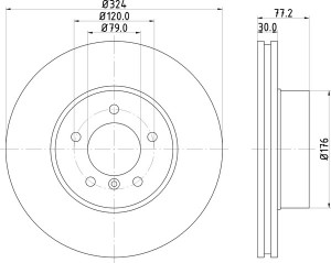 Тормозной диск MDC1659 MINTEX