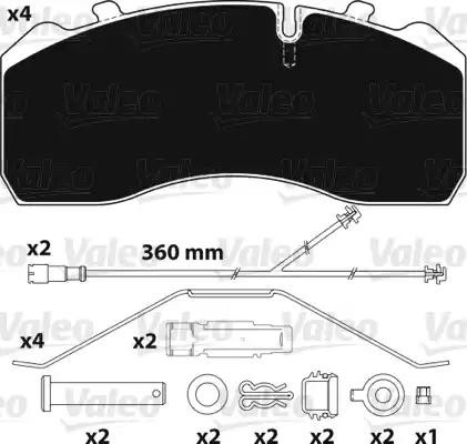 Колодки тормозные дисковые 882206 VALEO PHC