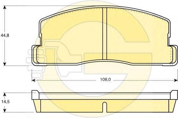 Комплект тормозных колодок, диско 6102869 GIRLING