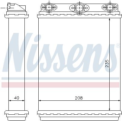 Теплообменник, отопление салона 72016 NISSENS