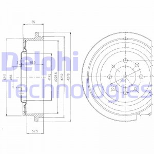 Тормозной барабан BF273 DELPHI