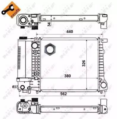 Радиатор, охлаждение двигател 51352 NRF