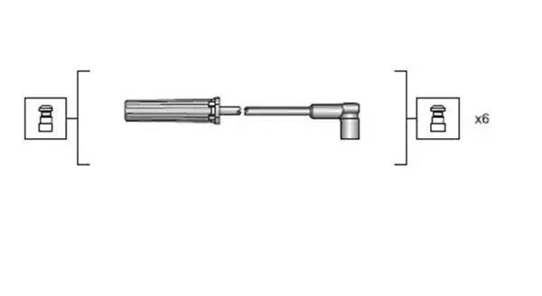 Ккомплект проводов зажигания 941318111143 MAGNETI MARELLI