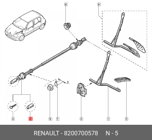 Трос педали газа - акселератора 8200700578 RENAULT
