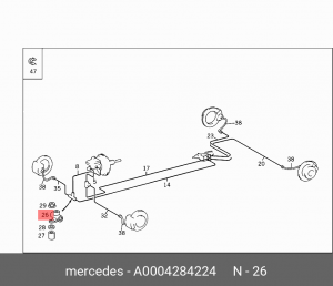 Штуцер соединительный A 000 428 42 24 MERCEDES BENZ