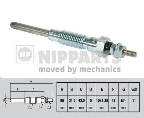 Свеча накаливания J5712001 H B JAKOPARTS NIPPARTS