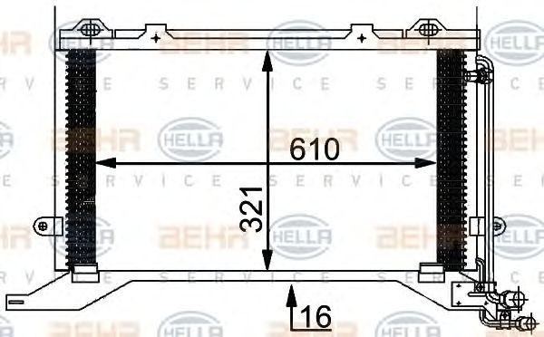 Конденсатор, кондиционер 8FC 351 038-501 HELLA
