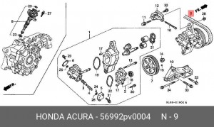 Поликлиновой ремень 56992-PV0-004 HONDA