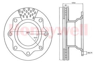 Тормозной диск 569002B BENDIX JURID