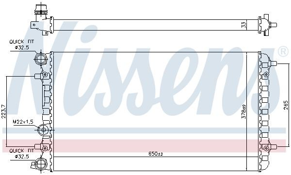 Радиатор, охлаждение двигател 65228 NISSENS